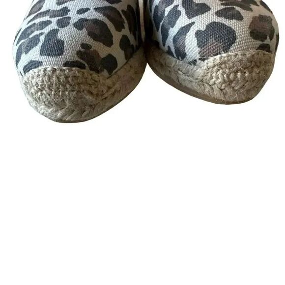 Margaux Espadrille Pique Animal Print Wedge Sandal Leopard Lace Up SZ 9 - Picture 11 of 15